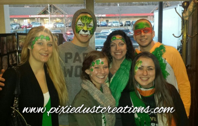 Face Paint at Kelsey's St. Patricks day 2015