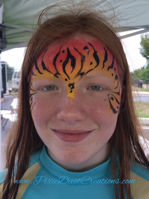 Water-proof tiger face paint